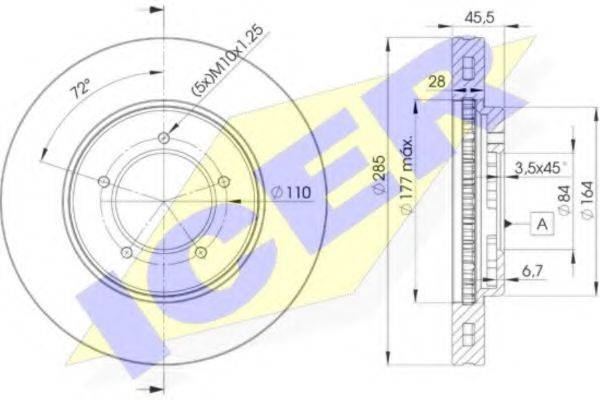 LUCAS DF4347 гальмівний диск