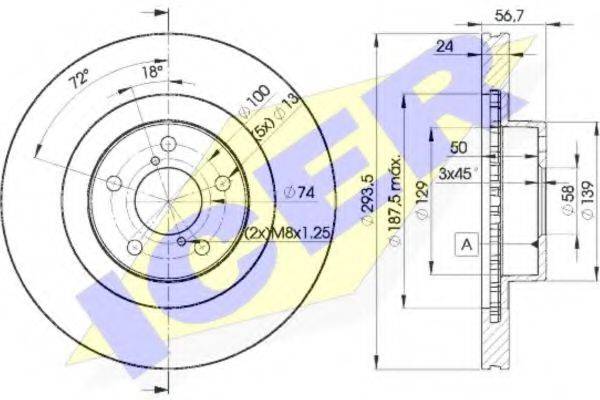 LUCAS TVS DF4104 гальмівний диск