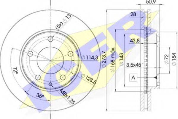 LUCAS TVS DF4012 гальмівний диск
