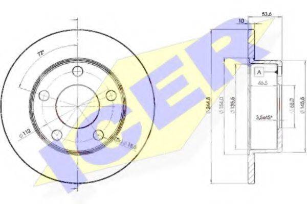 LUCAS ENGINE DRIVE DF4038 гальмівний диск