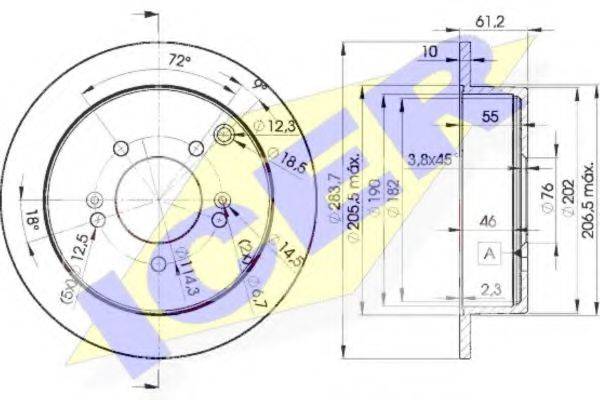 LUCAS ENGINE DRIVE DF4287 гальмівний диск