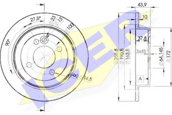 LUCAS ENGINE DRIVE DF4247 гальмівний диск