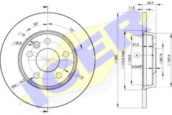 LUCAS ENGINE DRIVE DF4047 гальмівний диск