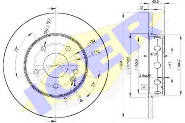 LUCAS ENGINE DRIVE DF2654 гальмівний диск
