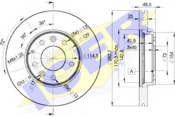REMSA 673.10 гальмівний диск