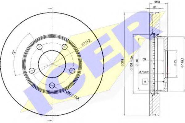 LUCAS CAV DF4384 гальмівний диск
