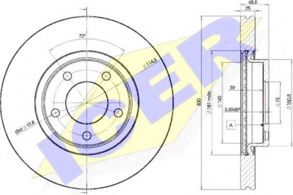 LUCAS ENGINE DRIVE DF4385 гальмівний диск