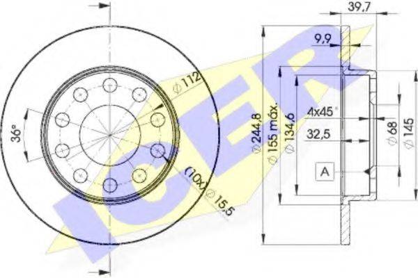 LUCAS ENGINE DRIVE DF4186 гальмівний диск
