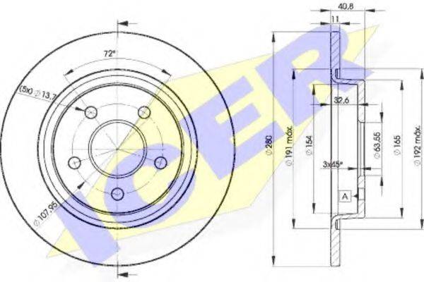 LUCAS ENGINE DRIVE DF4425 гальмівний диск