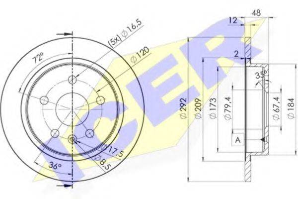 LUCAS ELECTRICAL DF6312 гальмівний диск