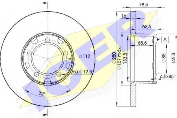 LUCAS ENGINE DRIVE DF1577 гальмівний диск