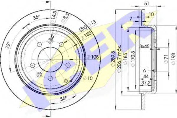 LUCAS CAV DF4130 гальмівний диск
