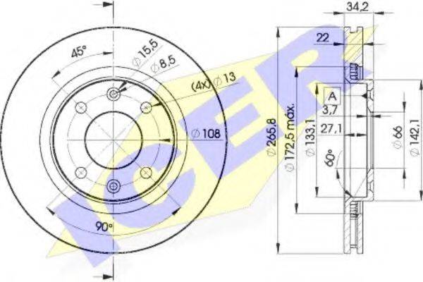 REMSA 603.10 гальмівний диск
