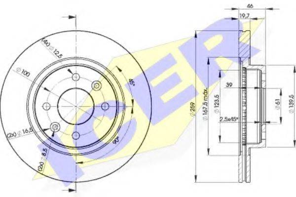 LUCAS CAV DF1017 гальмівний диск