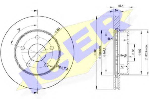 LUCAS TVS DF4170 гальмівний диск