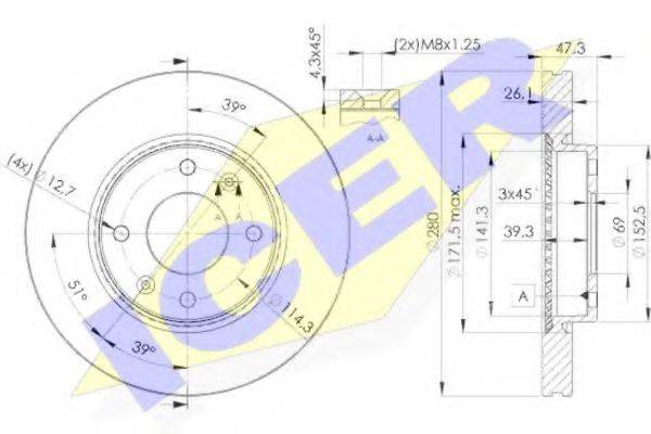 LUCAS DF4710 гальмівний диск