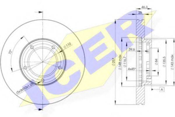 LUCAS ENGINE DRIVE DF1927 гальмівний диск