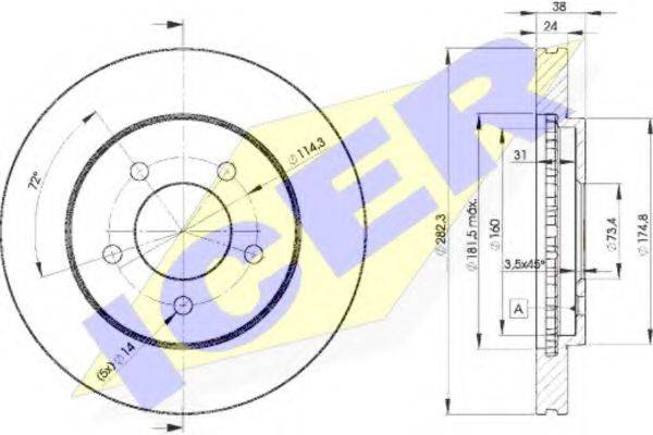 LUCAS ENGINE DRIVE DF2678 гальмівний диск