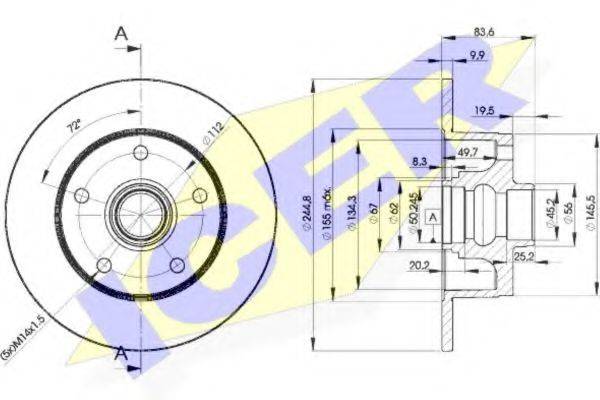 LUCAS ENGINE DRIVE DF2771 гальмівний диск