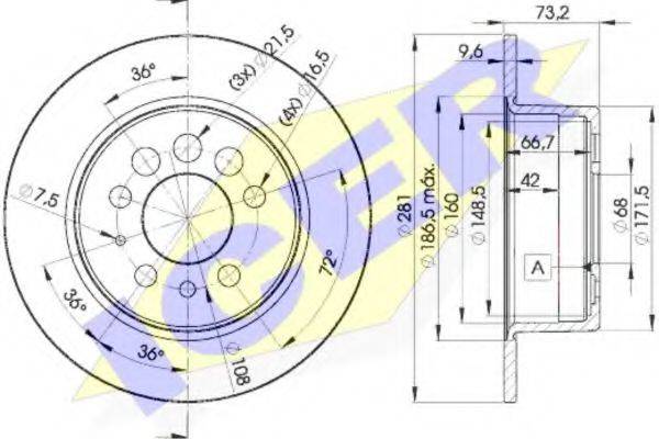 LUCAS CAV DF1674 гальмівний диск