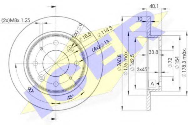 LUCAS ENGINE DRIVE DF4083 гальмівний диск