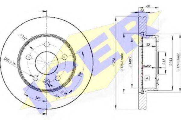 LUCAS ENGINE DRIVE DF2797 гальмівний диск