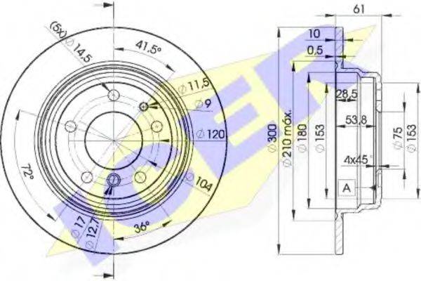 LUCAS ENGINE DRIVE DF2557 гальмівний диск