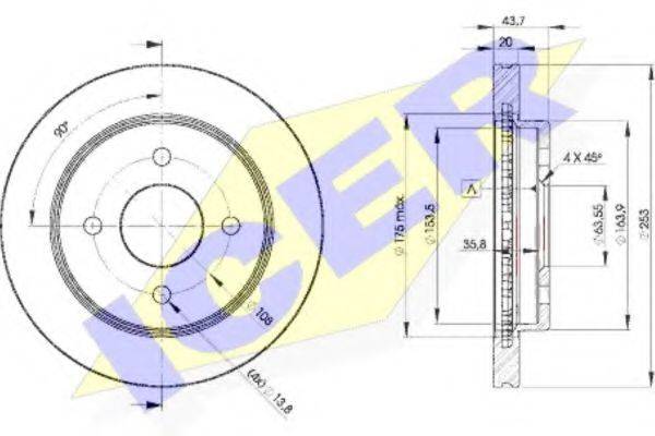 LUCAS ENGINE DRIVE DF2623 гальмівний диск