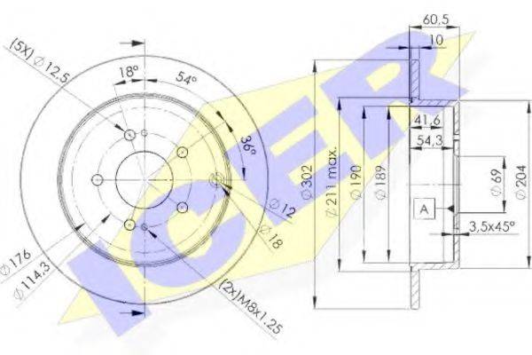 LUCAS ENGINE DRIVE DF1136 гальмівний диск