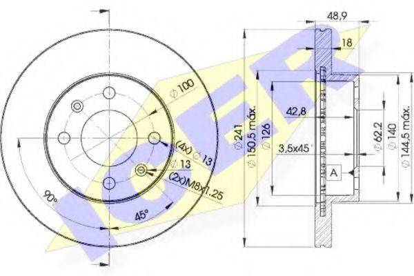LUCAS ENGINE DRIVE DF2732S гальмівний диск