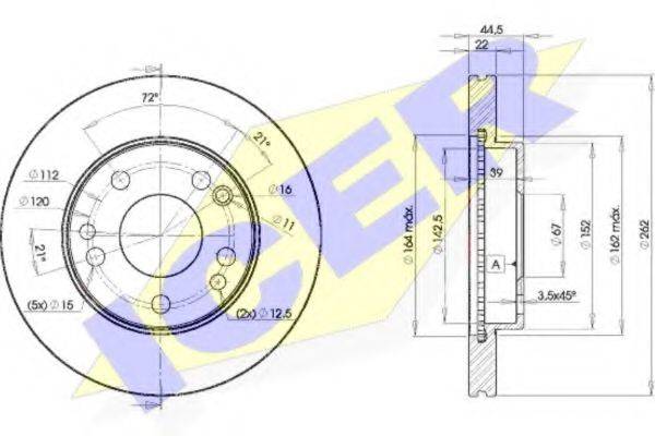 LUCAS DIESEL DF2814 гальмівний диск