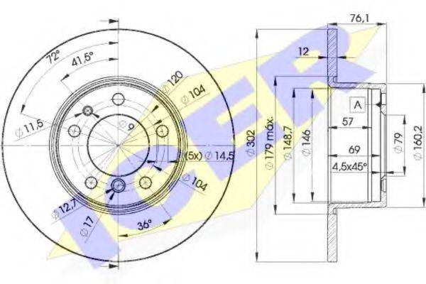 REMSA 347.00 гальмівний диск