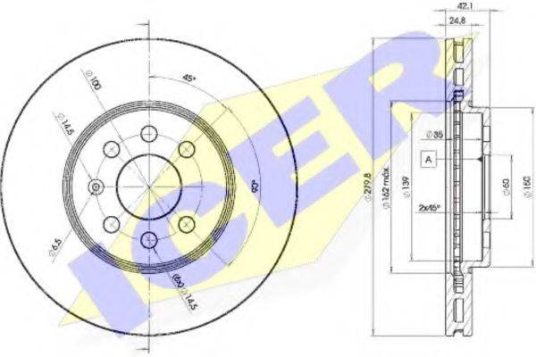 LUCAS DIESEL DF4426 гальмівний диск