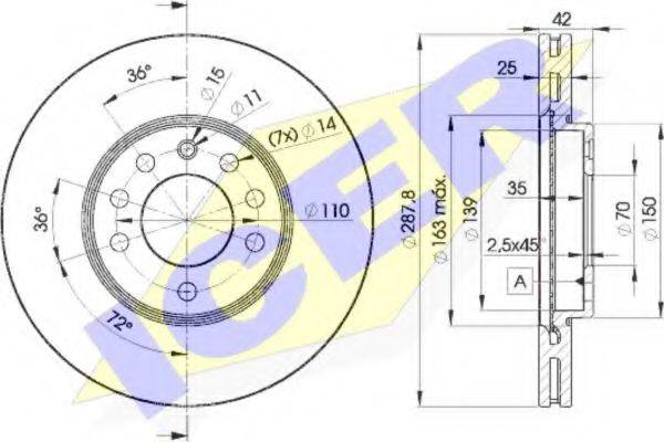 LUCAS ENGINE DRIVE DF2778S гальмівний диск