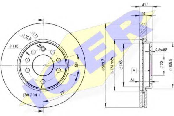 LUCAS ENGINE DRIVE DF2689 гальмівний диск