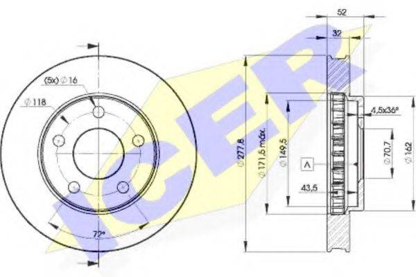 LUCAS ENGINE DRIVE DF4041 гальмівний диск