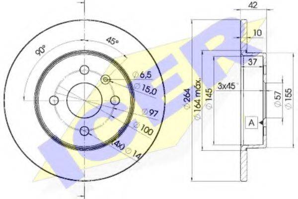 LUCAS DF4344 гальмівний диск
