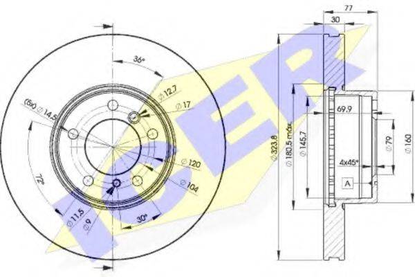 REMSA 511.10 гальмівний диск