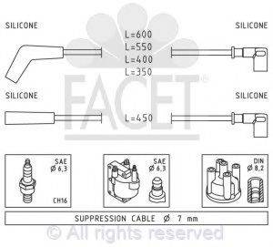 UNIPART GHT287 Комплект дротів запалювання