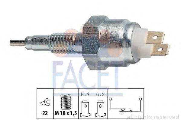 FACET 76012 Вимикач, фара заднього ходу