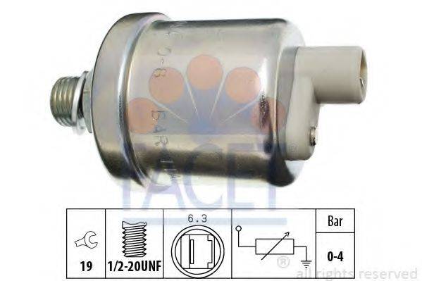 FACET 70632 Датчик, тиск олії