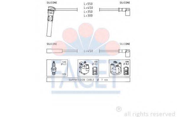 UNIPART GHT284 Комплект дротів запалювання