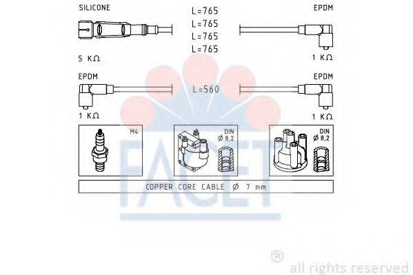 VW N 038 908 5 Комплект дротів запалювання