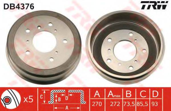BREMBO 14A70510 Гальмівний барабан