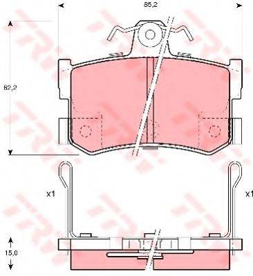 KAWE 81016 Комплект гальмівних колодок, дискове гальмо