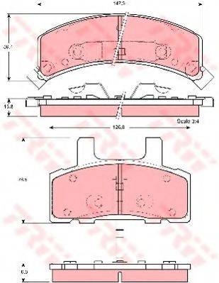 KAWE 85089 Комплект гальмівних колодок, дискове гальмо