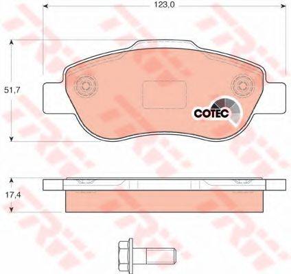 KAWE 81701 Комплект гальмівних колодок, дискове гальмо