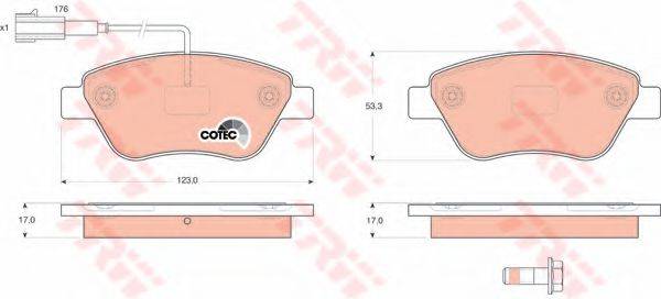 FIAT 0000009949556 Комплект гальмівних колодок, дискове гальмо