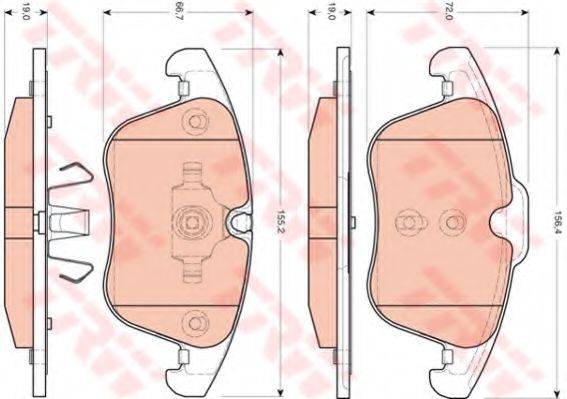 DAIMLER C2C35612 Комплект гальмівних колодок, дискове гальмо