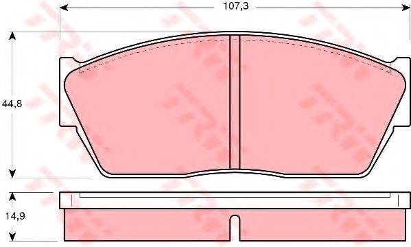 KAWE 80694 Комплект гальмівних колодок, дискове гальмо